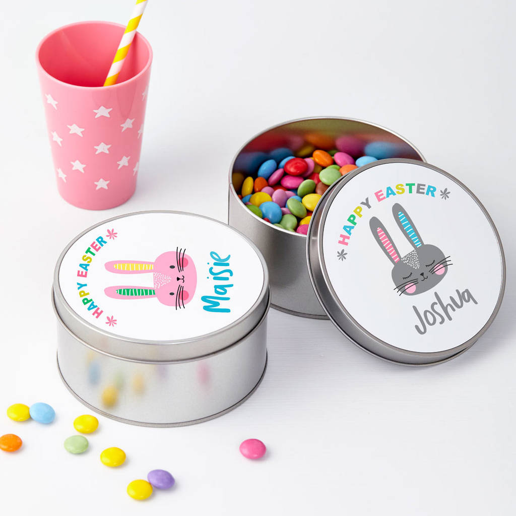 Personalised Easter Rabbit Treat Tin