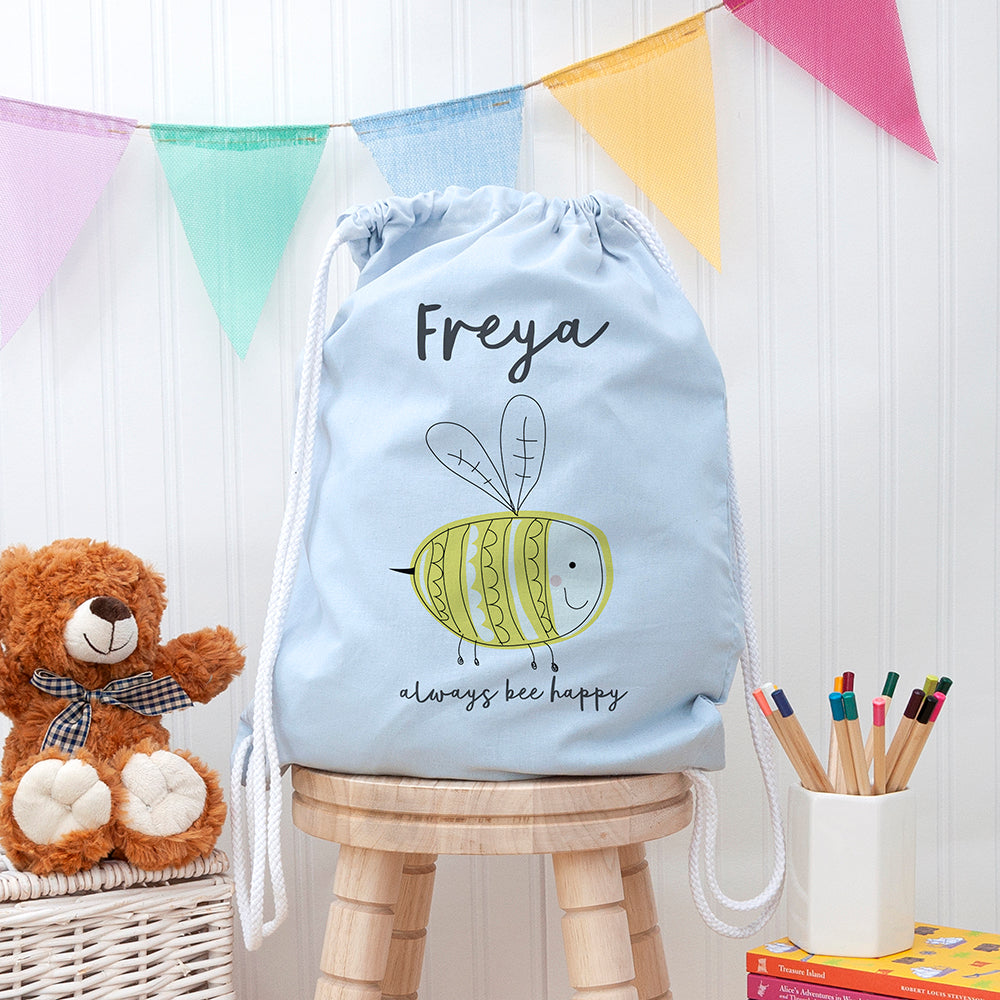 Personalised Kids Buzzing Bee Nursery Bag