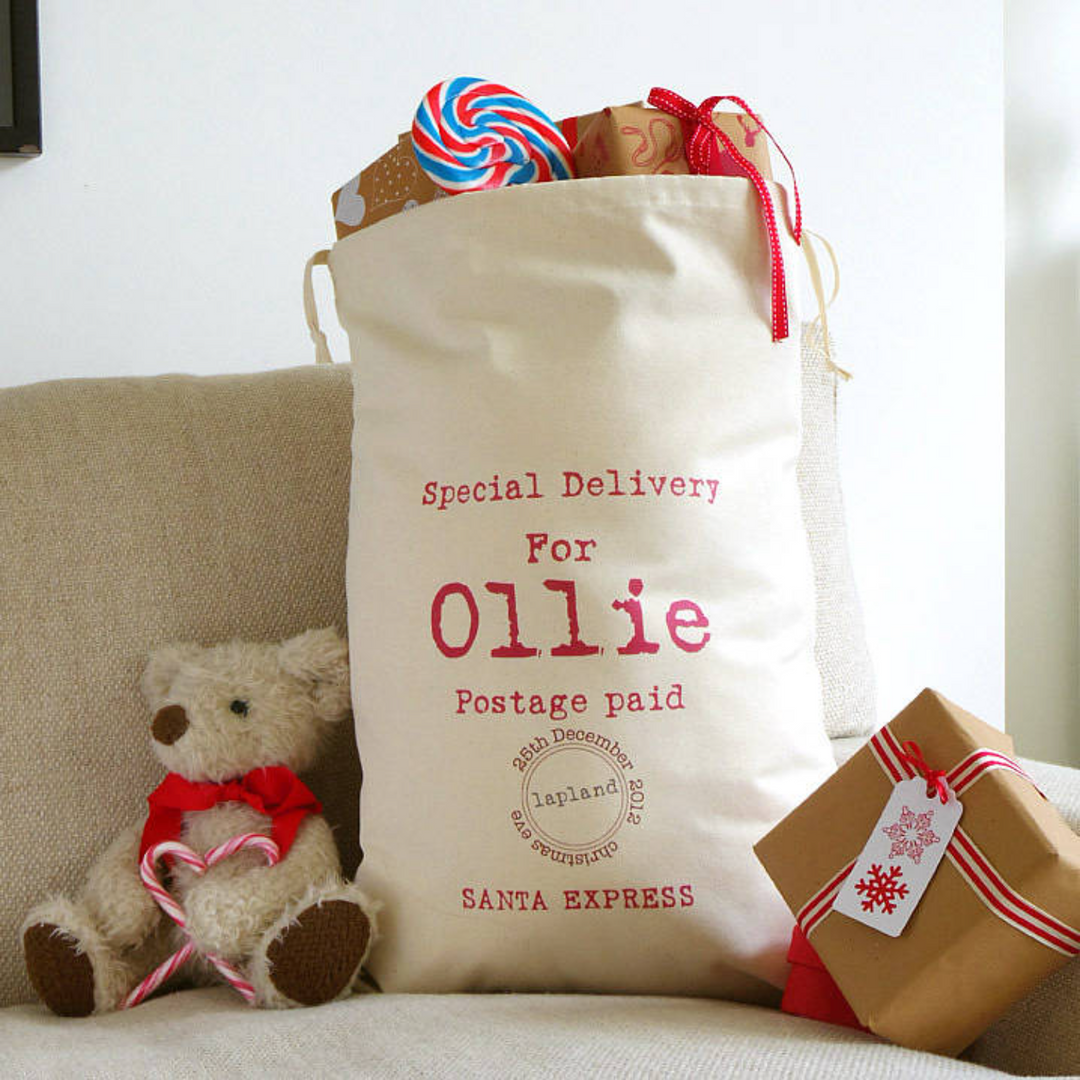 Personalised Santa Express Christmas Sack