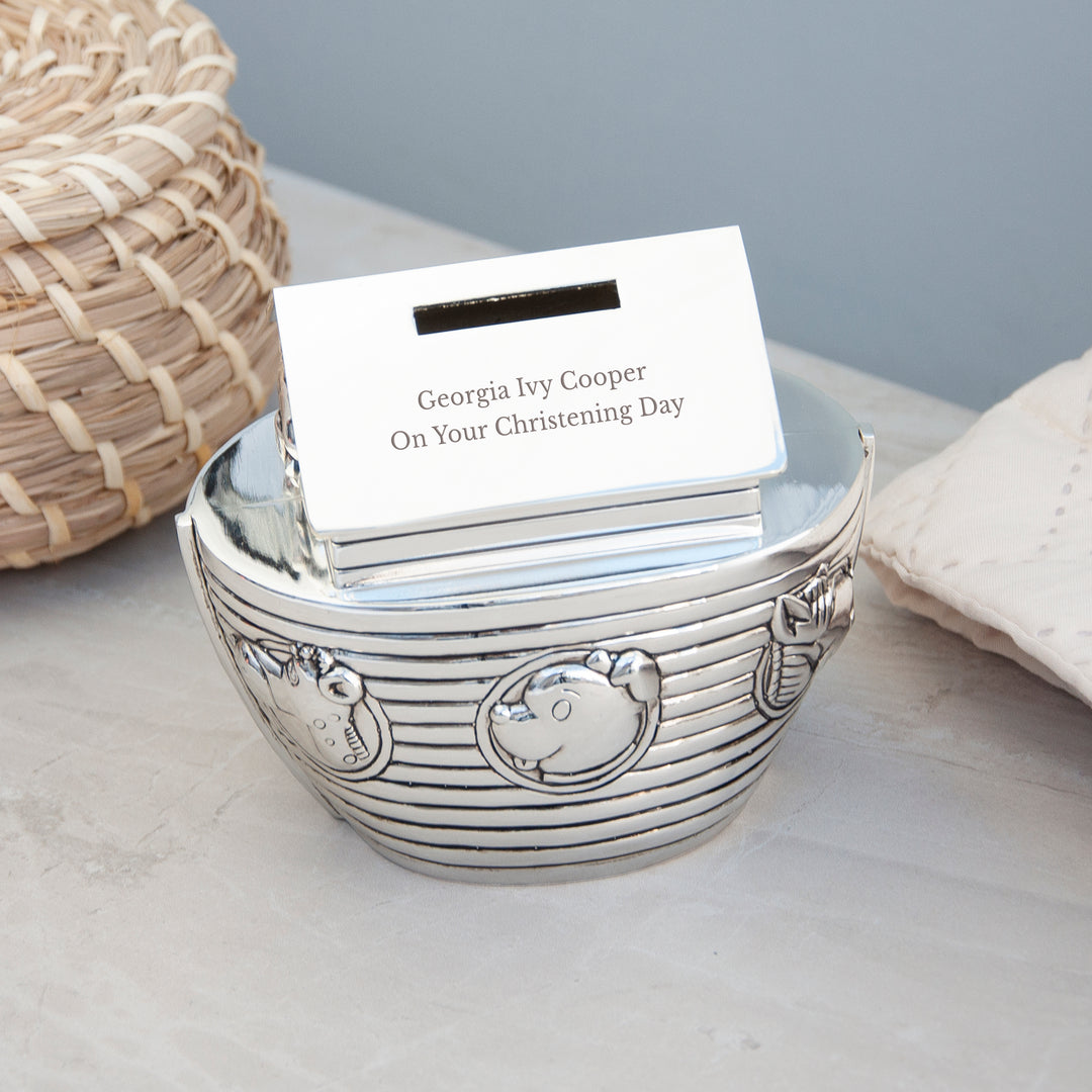 Personalised Silver Plated Noah&