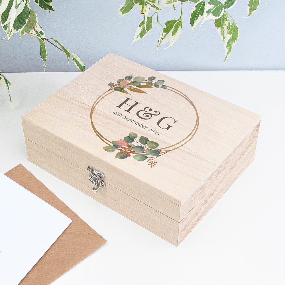 Personalised Wedding Date Memory Box, The Personal Shop, personalised gifts