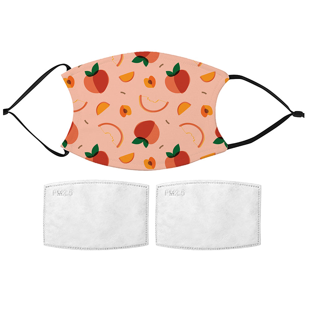 Printed Face Mask with PM2.5 Filters - Fruit Salad Pattern