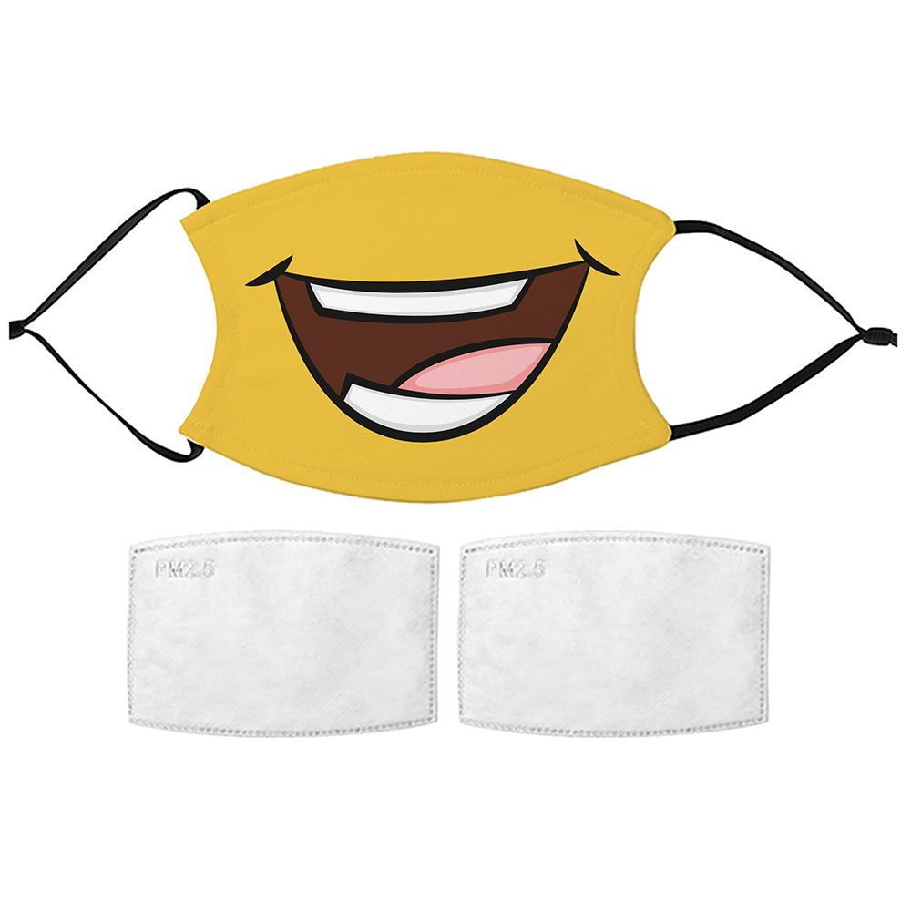 Printed Face Mask with Filters (Keep Smiling Design)
