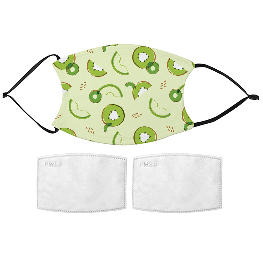 Printed Face Mask with Kiwi Pattern Design