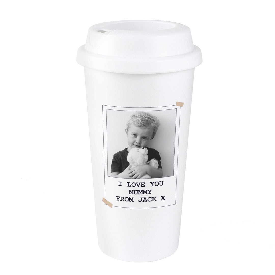 Personalised Photo Upload Travel Mug – alternative view