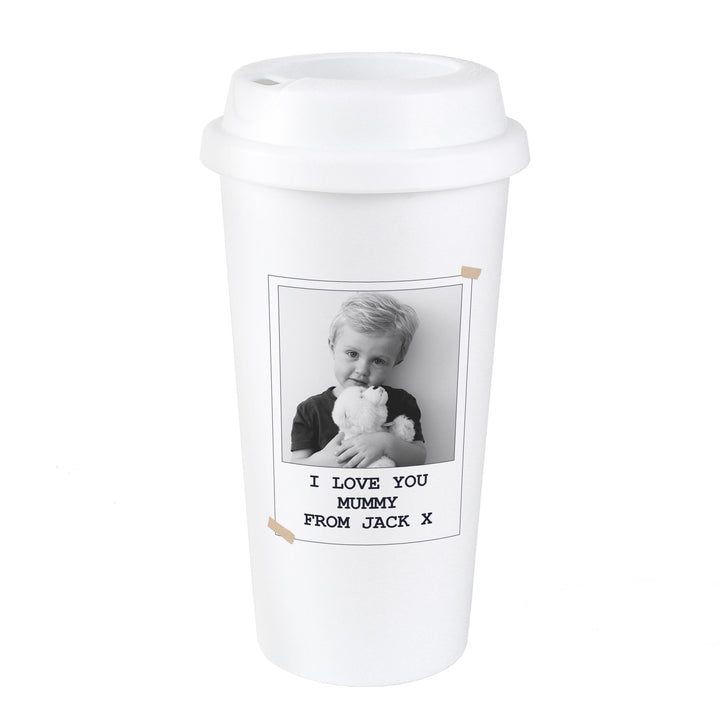 Personalised Photo Upload Travel Mug – alternative view