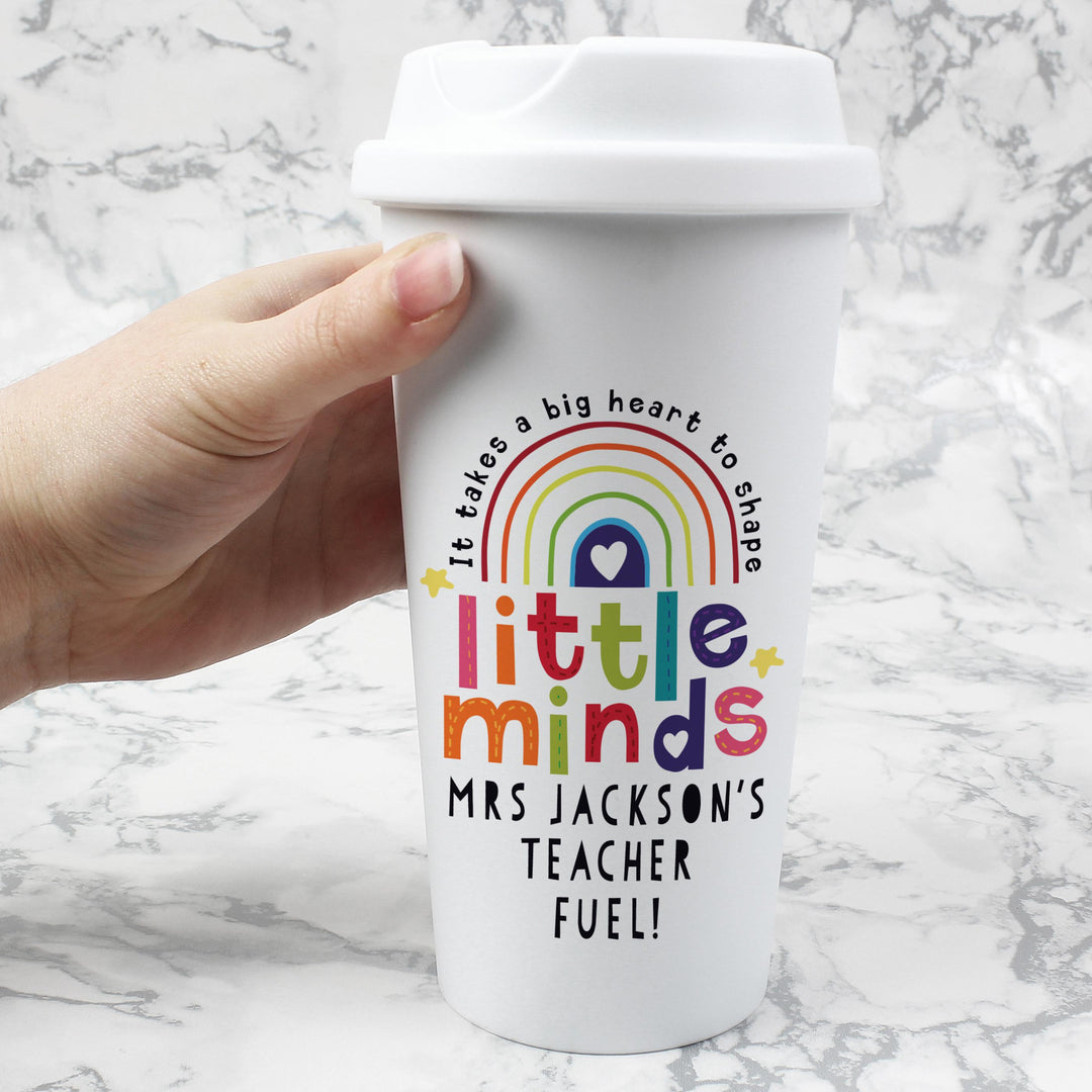 Personalised Shape Little Minds Travel Mug – alternative view