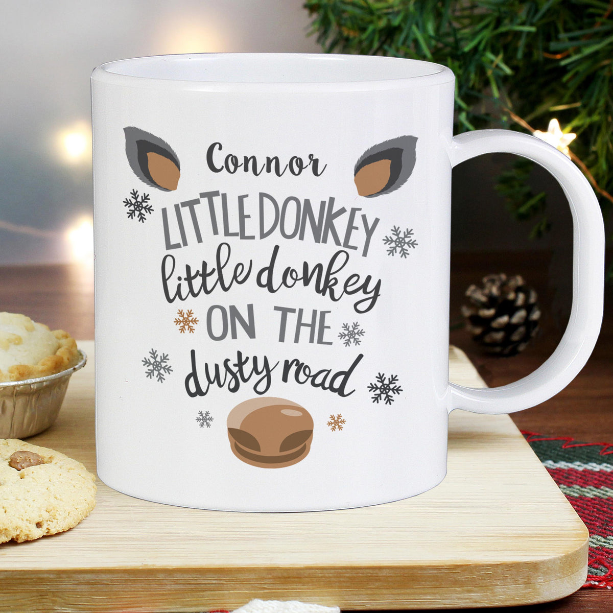 Personalised Little Donkey Plastic Mug – alternative view