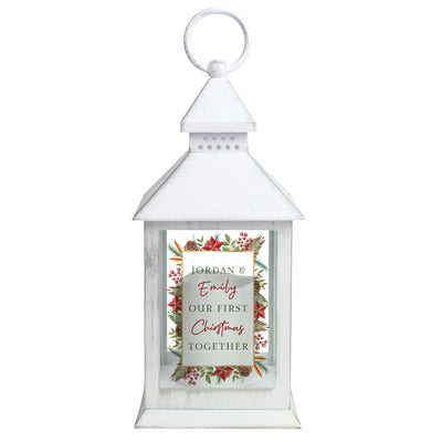 Personalised Christmas White LED Lantern