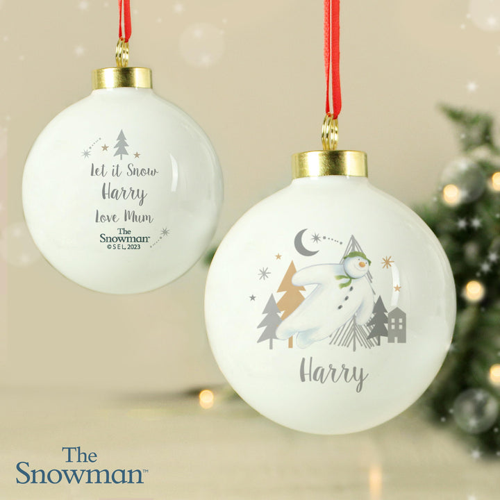 Personalised The Snowman Magical Adventure Bauble – alternative view