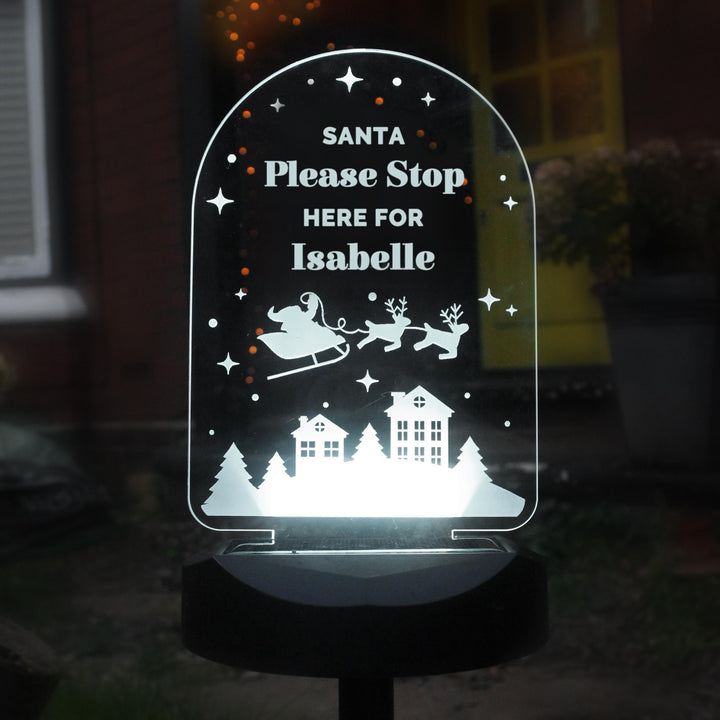 Personalised Christmas Outdoor Solar Light – alternative view