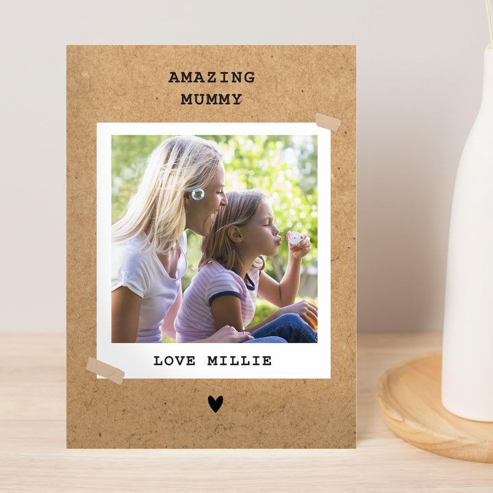 Personalised Polaroid Photo Upload Greeting Card – alternative view