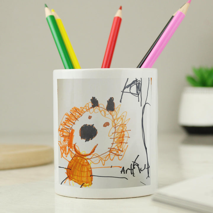 Personalised Childrens Drawing Photo Storage Pot - alternative view