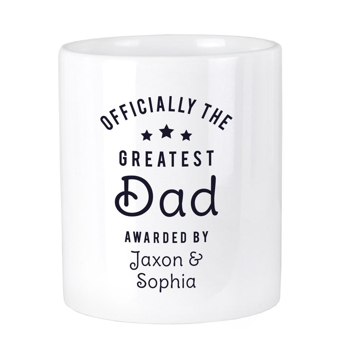 Personalised Officially The Greatest Ceramic Storage Pot – alternative view