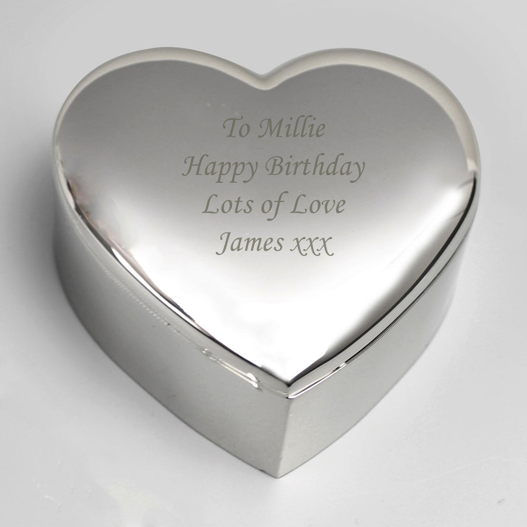 Personalised Heart Trinket Box – alternative view