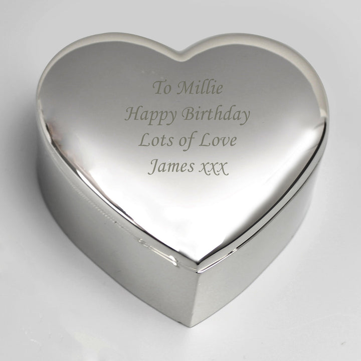 Personalised Heart Trinket Box – alternative view