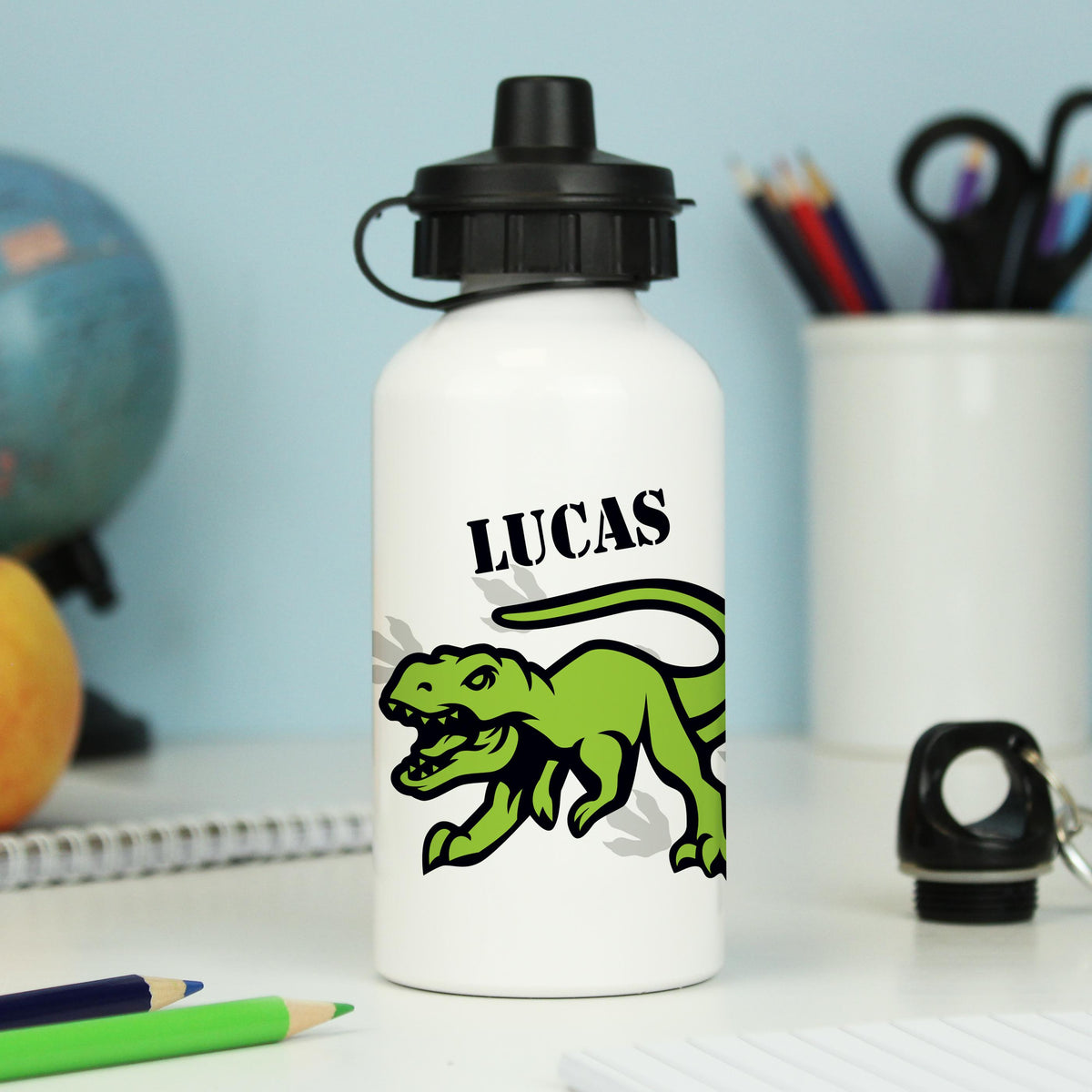 Personalised Dinosaur Drinks Bottle – alternative view