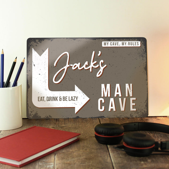 Personalised Man Cave Metal Sign – alternative view