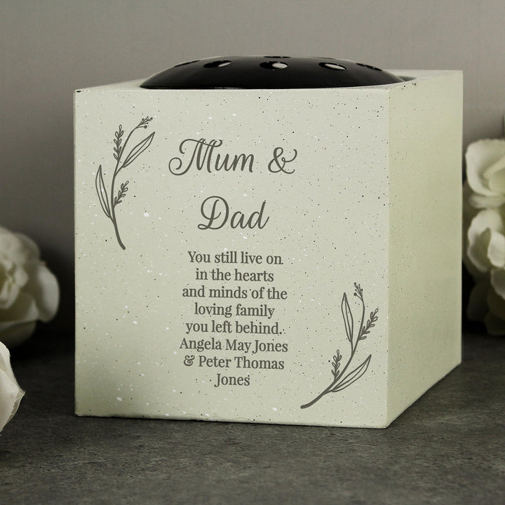 Personalised Botanical Memorial Vase, The Personal Shop, personalised gifts