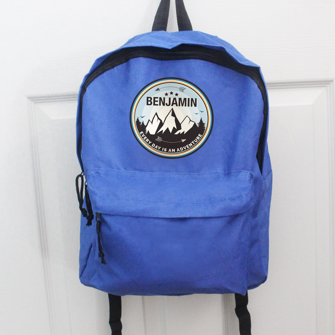 Personalised Adventure Blue Backpack – alternative view