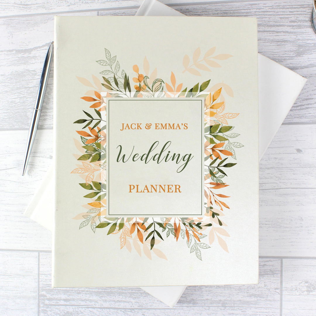 Personalised Autumnal Wedding Planner, The Personal Shop, personalised gifts