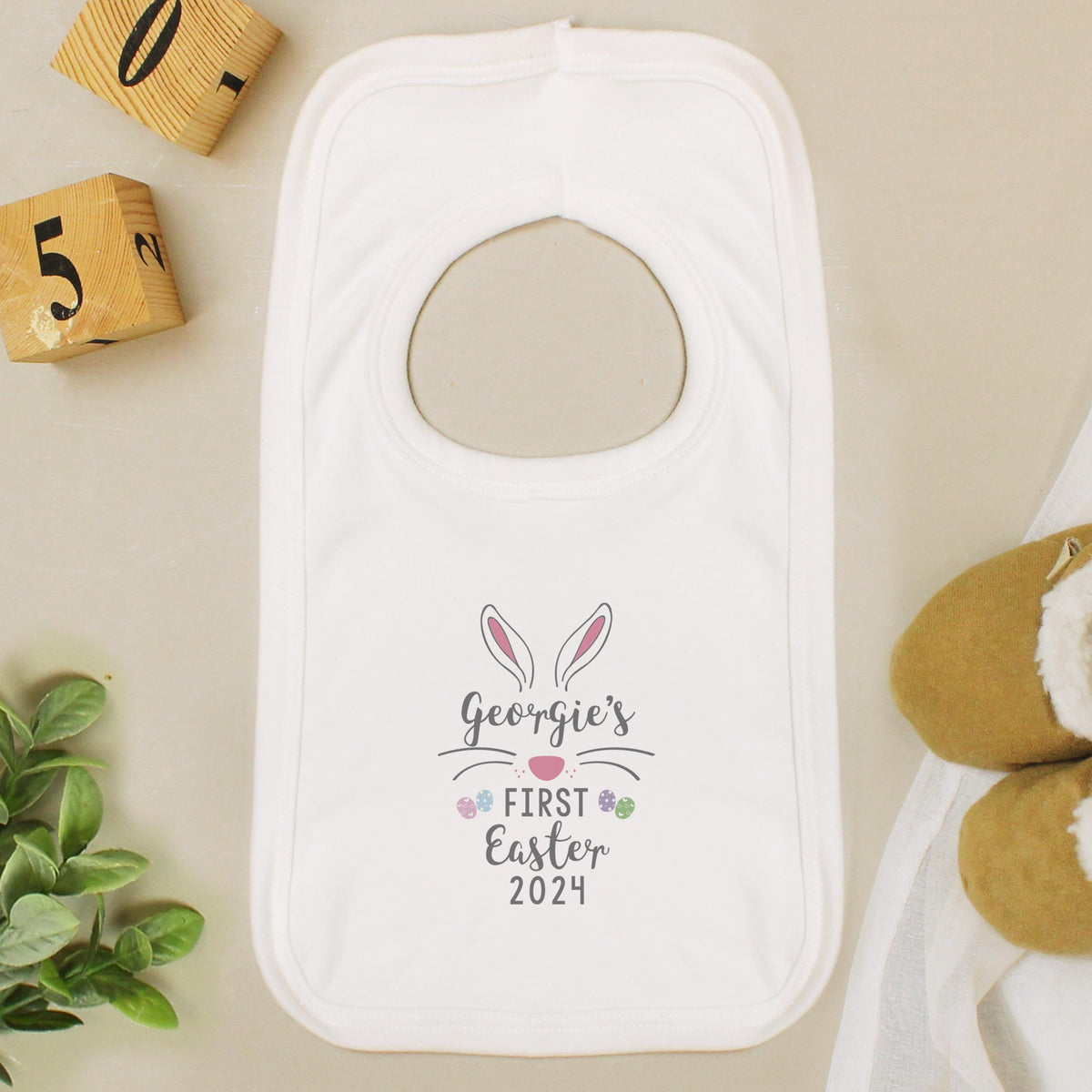 Personalised First Easter Babys Bib – alternative view
