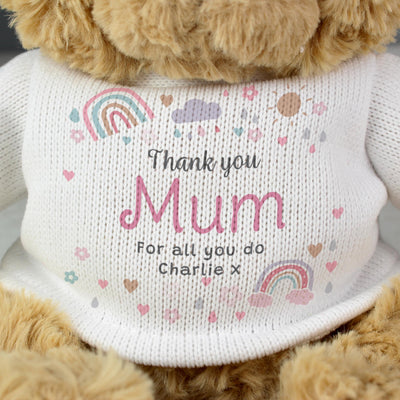 Personalised Rainbows & Sunshine Teddy Bear