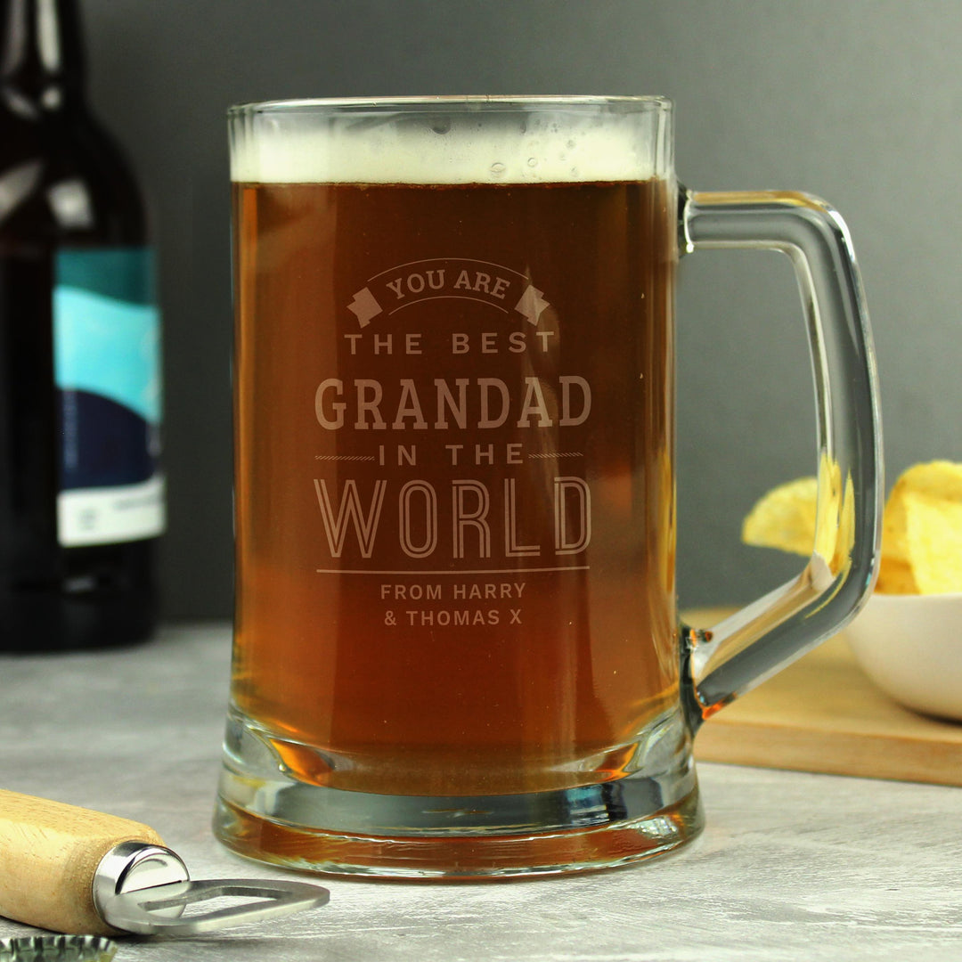 Personalised Best in The World Pint Stern Tankard – alternative view