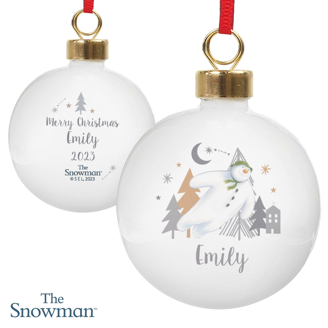 Personalised The Snowman Magical Adventure Bauble – alternative view
