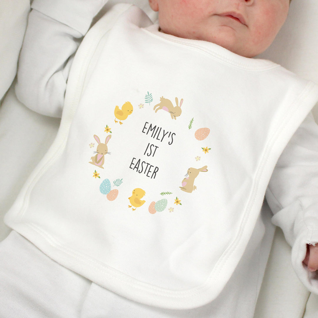 Personalised Easter Babys Bib, The Personal Shop, personalised gifts
