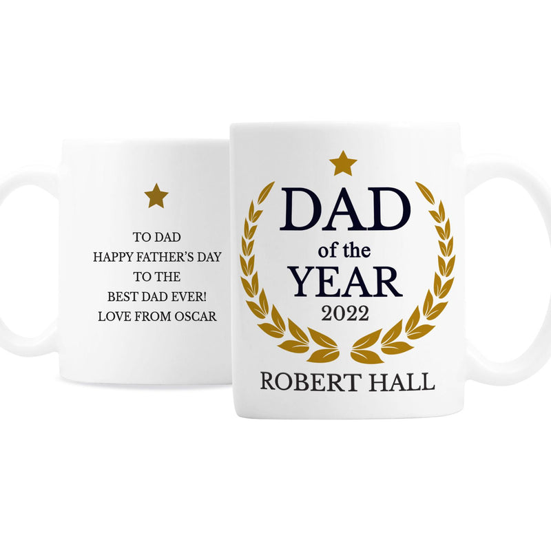 Personalised Dad of the Year Mug