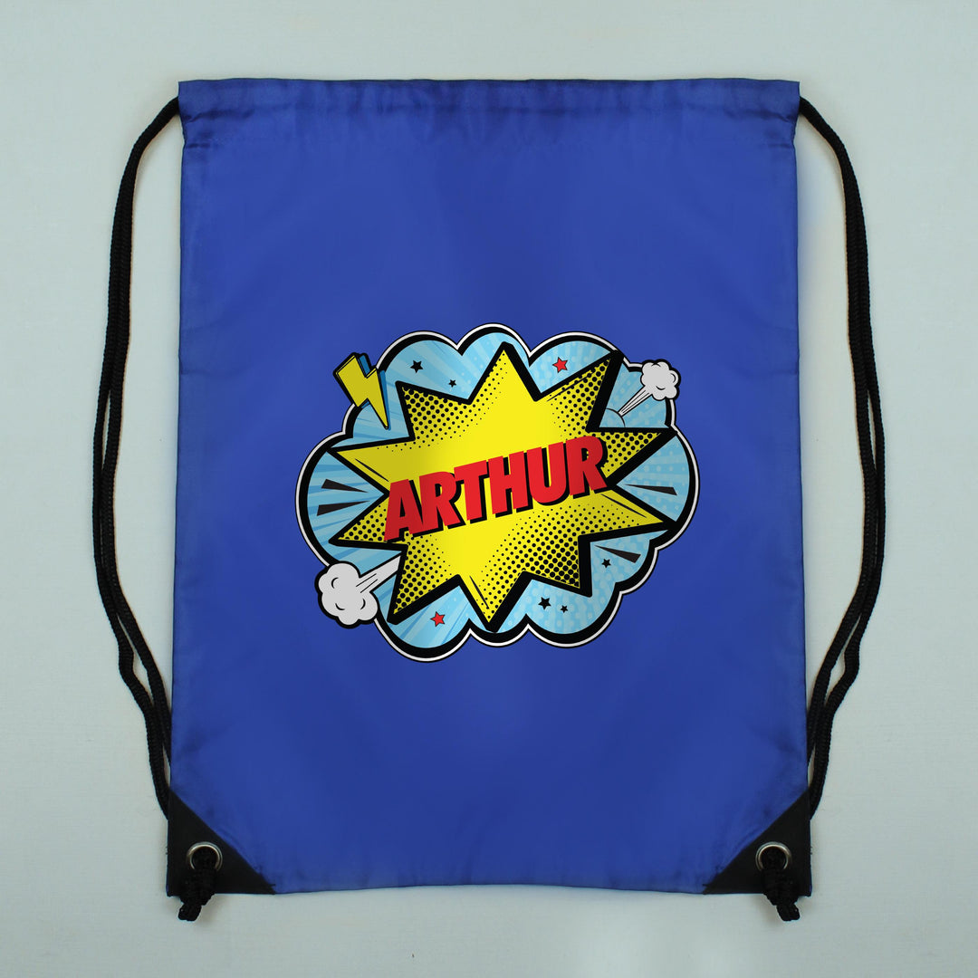 Personalised Superhero Blue Kit Bag – alternative view