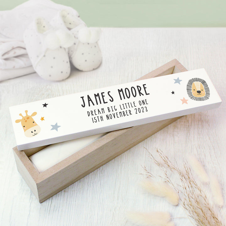 Personalised Safari Animals Wooden Certificate Holder, The Personal Shop, personalised gifts