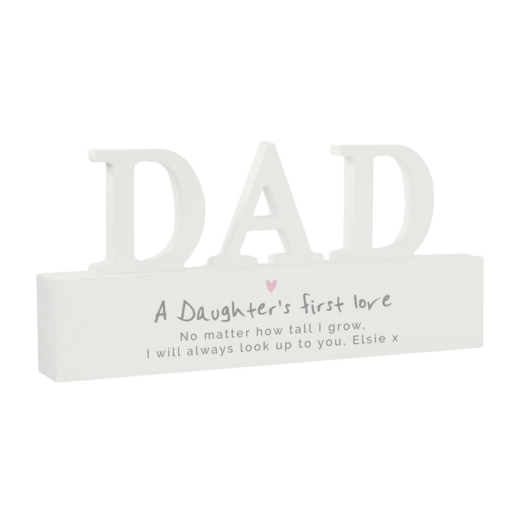 Personalised A Daughters First Love Wooden Dad Ornament – alternative view