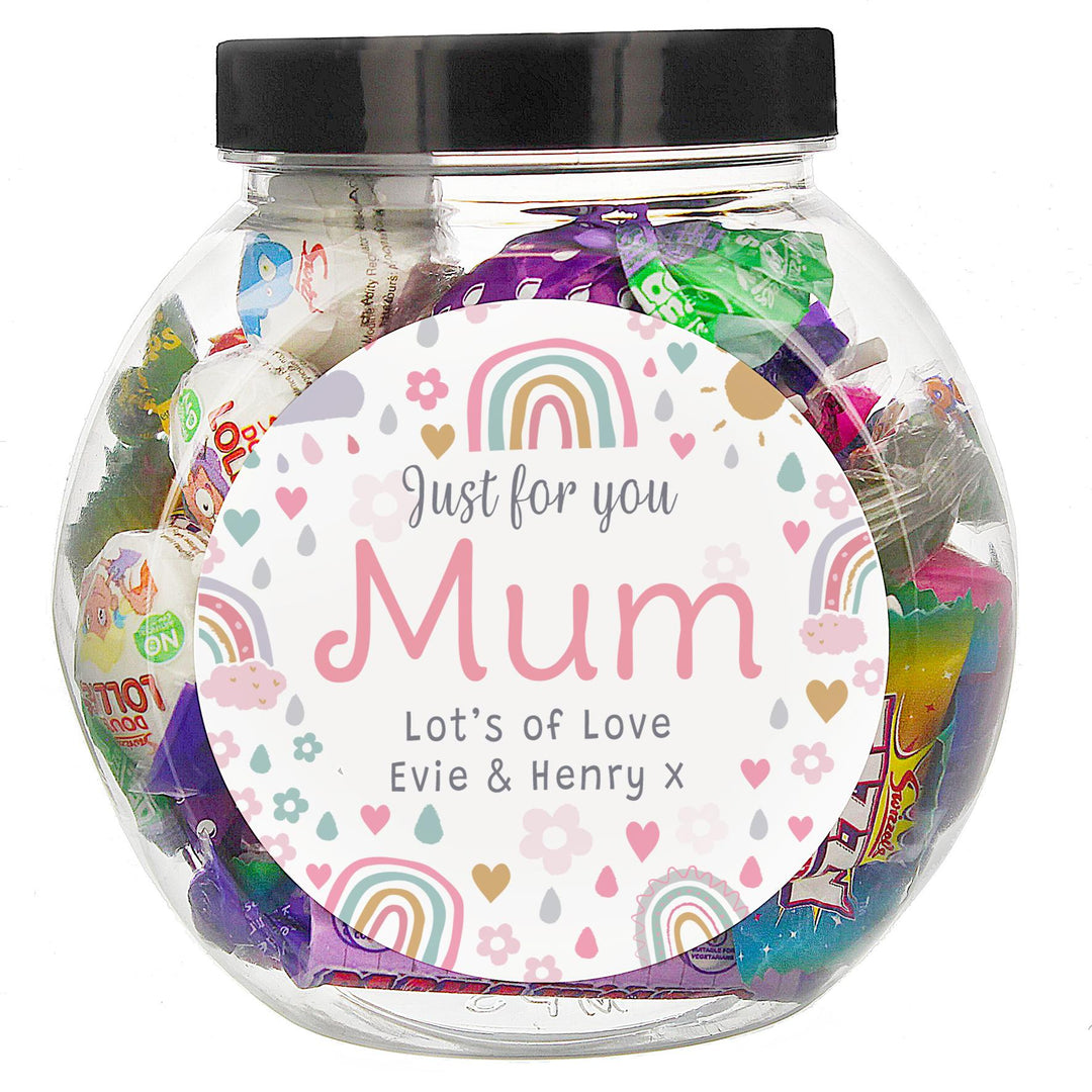 Personalised Rainbows &amp; Sunshine Sweet Jar, The Personal Shop, personalised gifts
