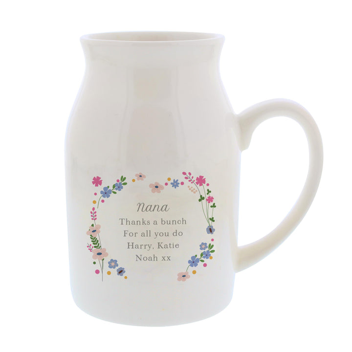 Personalised Floral Flower Jug, The Personal Shop, personalised gifts