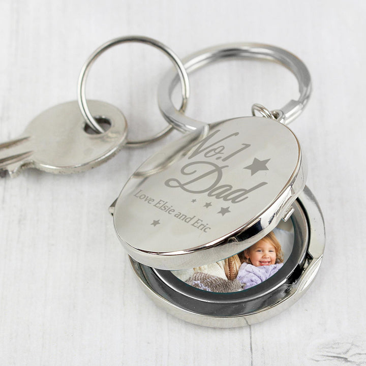 Personalised No.1 Dad Photo Keyring, The Personal Shop, personalised gifts