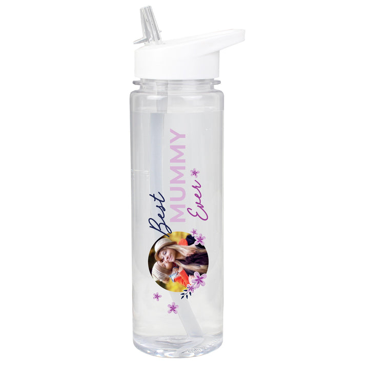 Personalised Floral Best Ever Photo Upload Water Bottle – alternative view