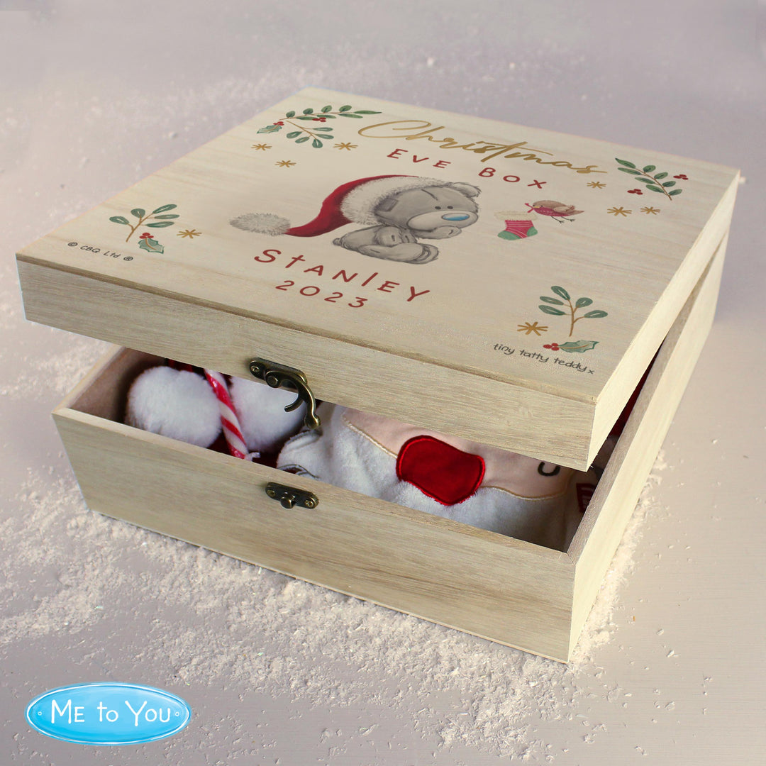 Personalised Winter Explorer Christmas Eve Tiny Tatty Teddy Keepsake Box – alternative view