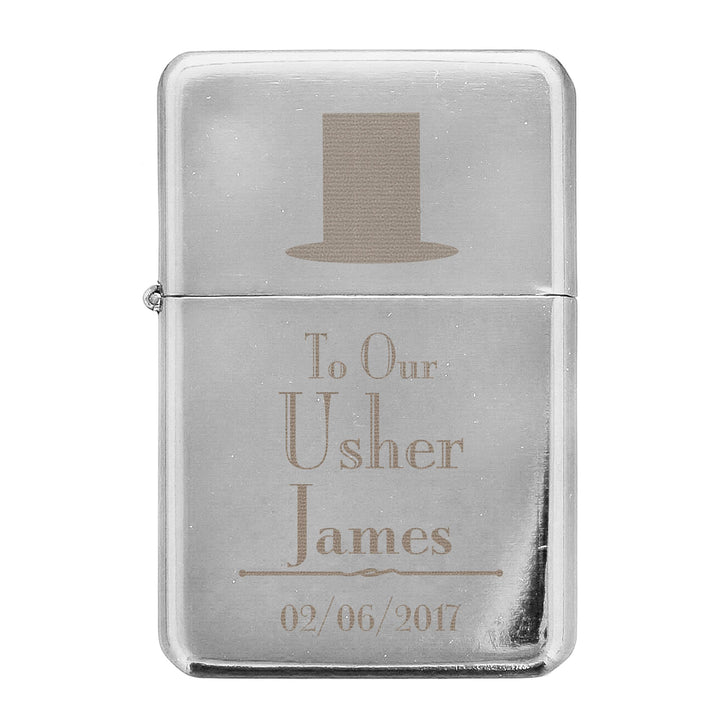 Personalised Decorative Wedding Usher Lighter – alternative view