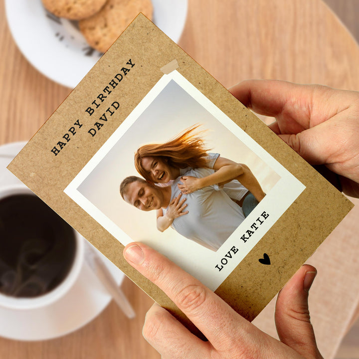 Personalised Polaroid Photo Upload Greeting Card – alternative view