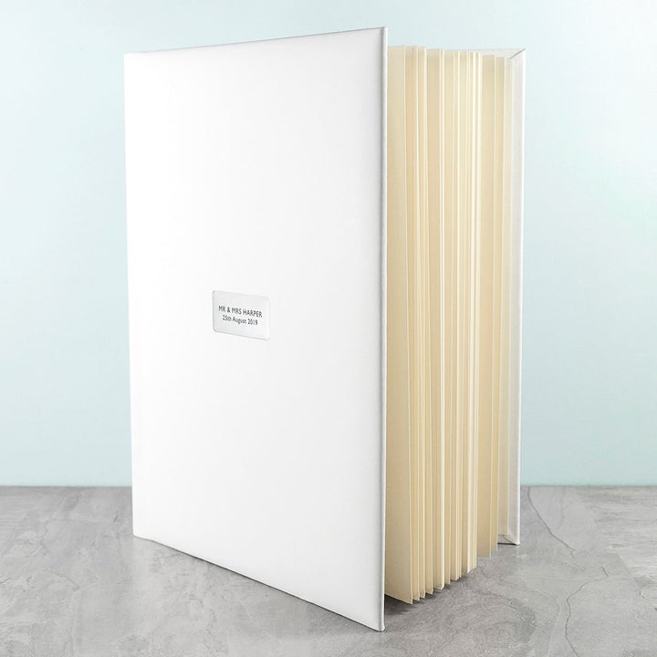 Personalised White Leather Photo Album