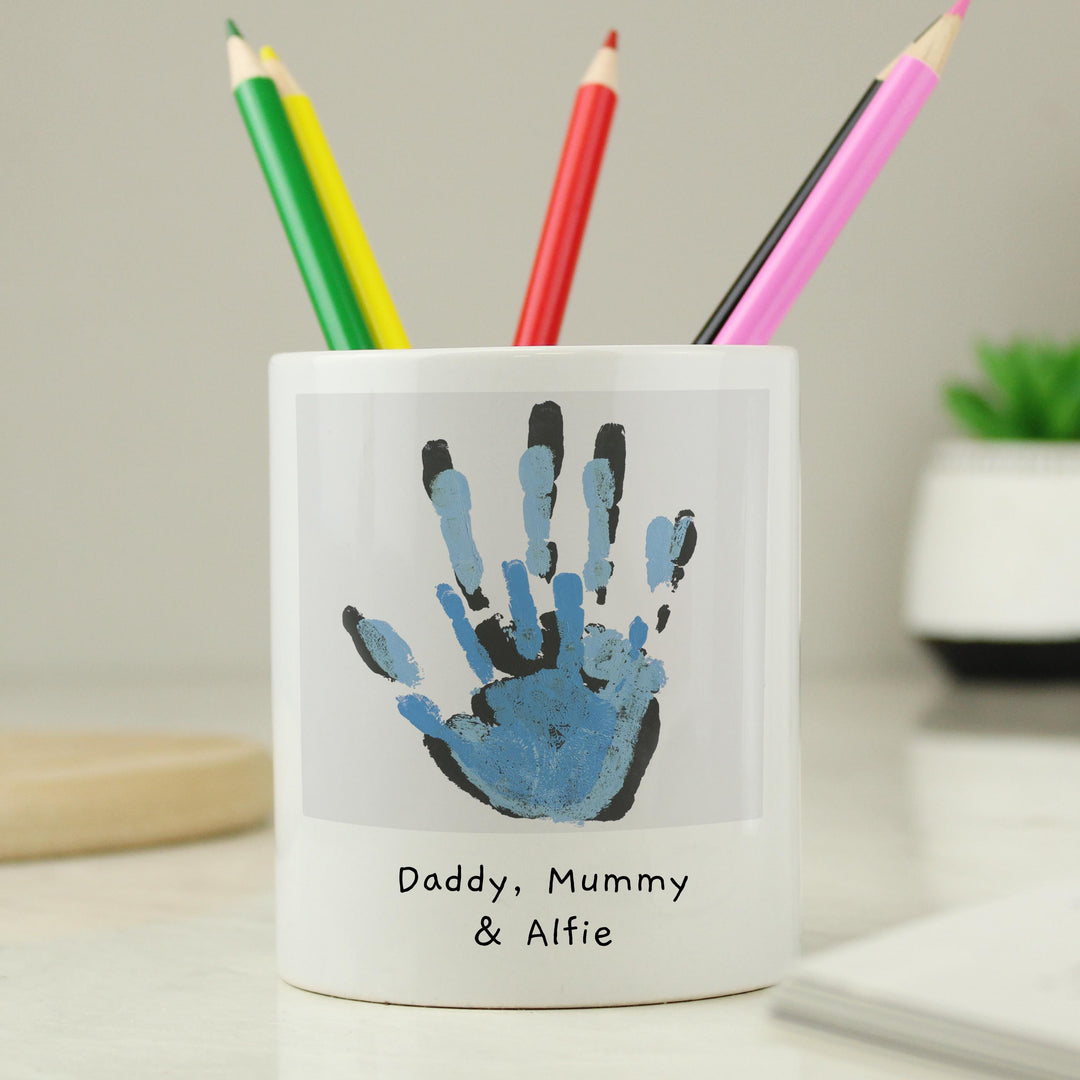 Personalised Childrens Drawing Photo Storage Pot - alternative view
