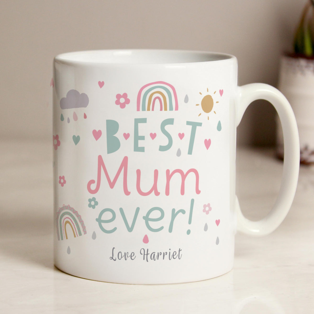 Personalised Best Ever Rainbows & Sunshine Mug – alternative view