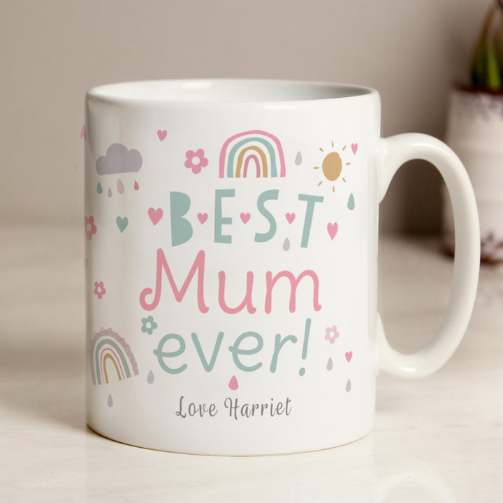 Personalised Best Ever Rainbows &amp; Sunshine Mug – alternative view