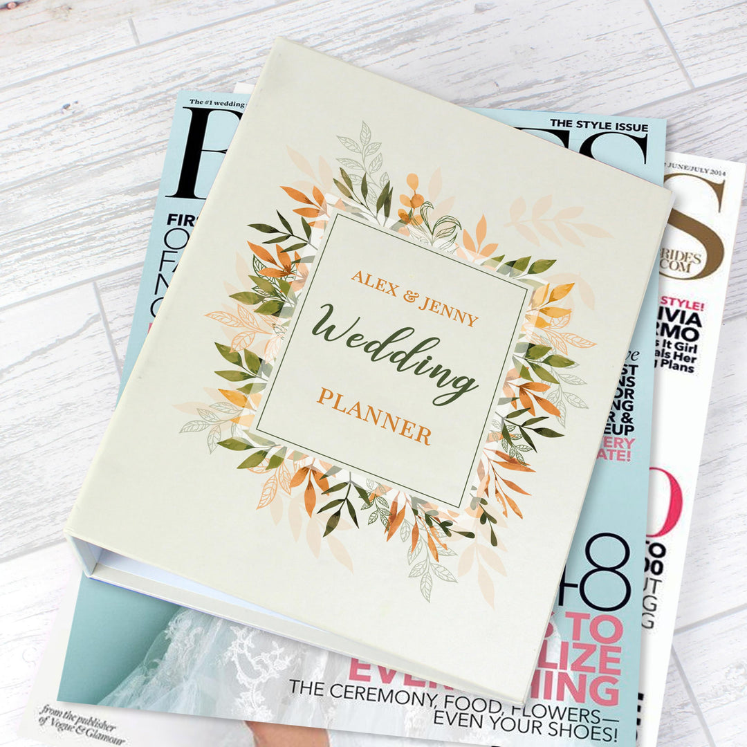 Personalised Autumnal Wedding Planner, The Personal Shop, personalised gifts