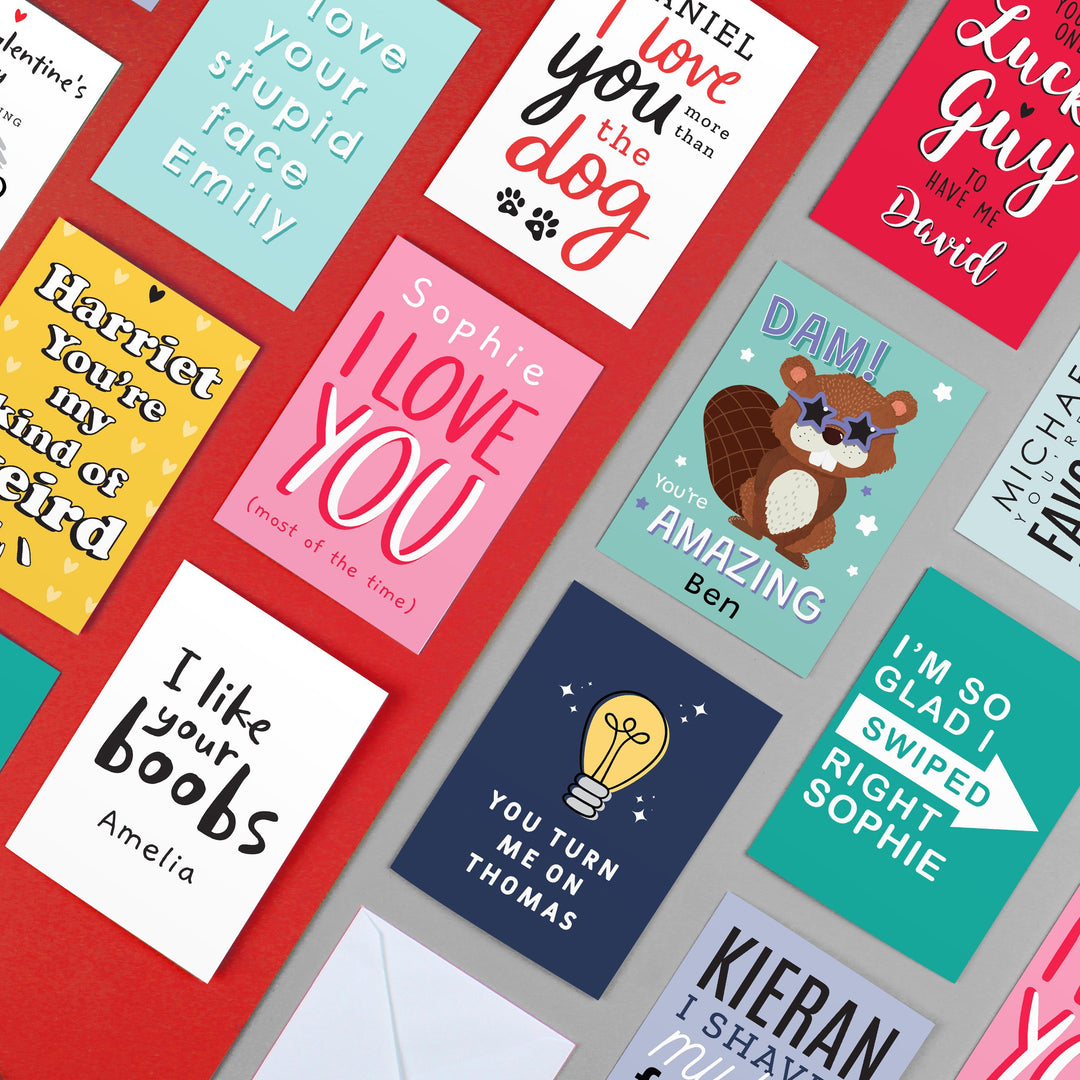 Personalised I Love You More than the Dog Card – alternative view