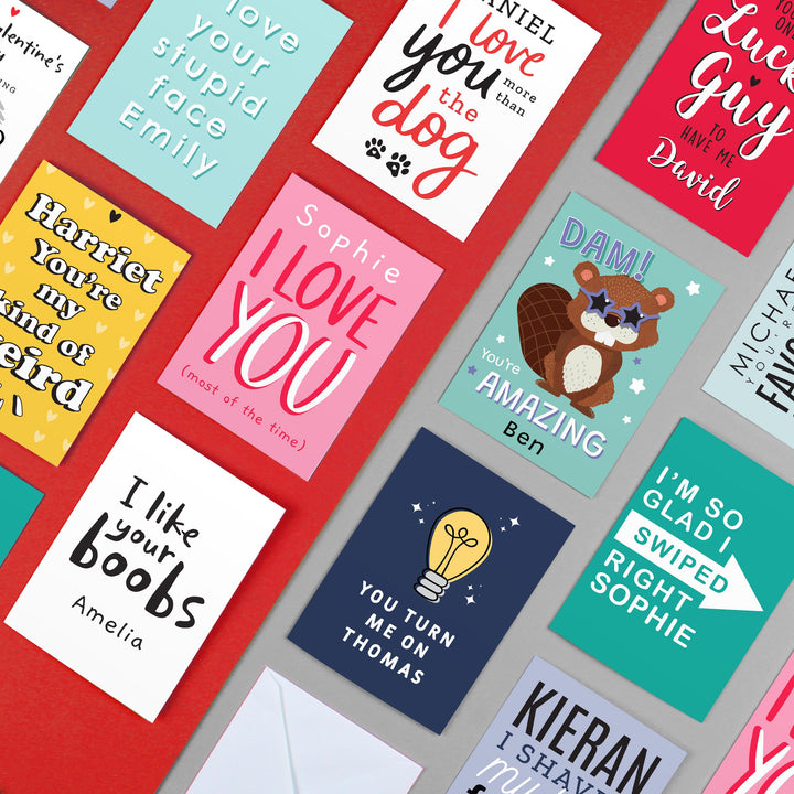 Personalised I Love You More than the Dog Card – alternative view