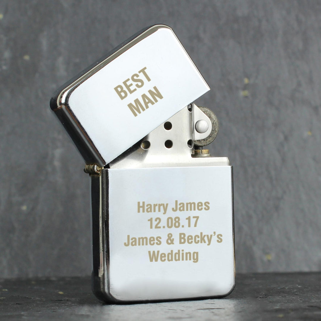 Personalised Silver Lighter – alternative view