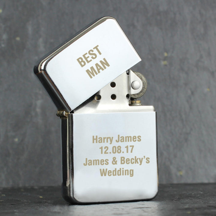 Personalised Silver Lighter – alternative view